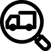 Distribution Tracking, System Tracking, Transportation Outline Icon vector