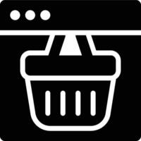 Website, Online Shop, Online Store Glyph Solid Icon vector