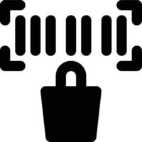 Barcode, Bar Code, Shopping Glyph Solid Icon vector