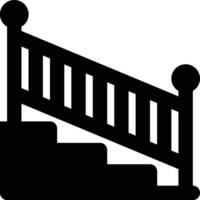 Railing, Handrails, Fence Glyph Solid Icon vector