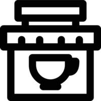 Coffee Shop, Cafe, Drink Store Outline Icon vector