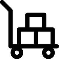 Trolley, Cart, Carrier Outline Icon vector