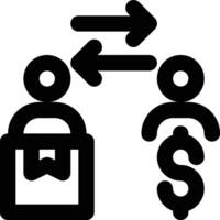 Transaction, Buy and Sell, Trade Outline Icon vector