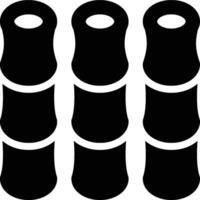 Bamboo, Building Materials, Bamboo Logs Glyph Solid Icon vector
