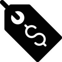 Price Tag, Price, Label Glyph Solid Icon vector