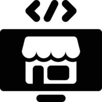 Retail Software, Retail System, Retail Application Glyph Solid Icon vector