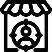Target Market, Target Audience, Target Customer Outline Icon vector