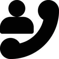 Customer Service, Contact Person, Call Center Glyph Solid Icon vector
