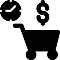 Lead Time, Purchasing, Procurement Glyph Solid Icon vector