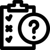 Survey, Customer, Question Outline Icon vector
