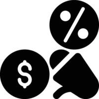 Sales Promotion, Promoting, Marketing Glyph Solid Icon vector