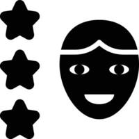Customer Satisfaction, Customer Review, Customer Glyph Solid Icon vector