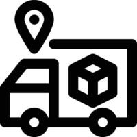 Shipping Location, Shipment Tracking, Delivery Location Outline Icon vector