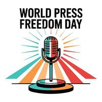 world press freedom day vintage artwork vector