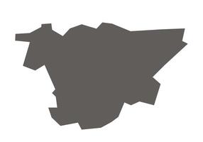 Burhanpur District Map Highlighted on Madhya Pradesh State Map. vector