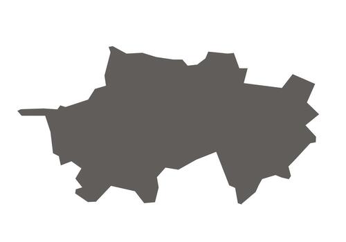 Narsinghpur District Map Highlighted on Madhya Pradesh State Map. vector