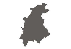 Panna District Map Highlighted on Madhya Pradesh State Map. vector