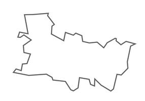 Shajapur District Map Highlighted on Madhya Pradesh vector