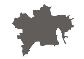 Ujjain District Map Highlighted on Madhya Pradesh State vector