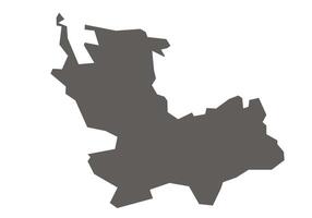 Dewas District Map Highlighted on Madhya Pradesh State vector