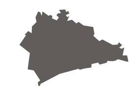 Rewa District Map Highlighted on Madhya Pradesh State vector