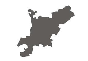 Chhatarpur District Map Highlighted on Madhya Pradesh State Map. vector
