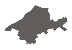 Jabalpur Katni District Map Highlighted on Madhya Pradesh State Map. vector