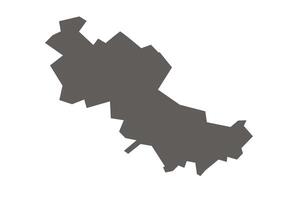 Dindori District Map Highlighted on Madhya Pradesh Statep vector