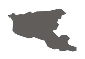 Barwani Katni District Map Highlighted on Madhya Pradesh State Map. vector