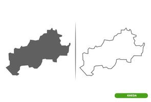 Kheda District of Gujarat State map vector