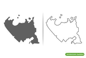 Dang District of Gujarat State map. vector