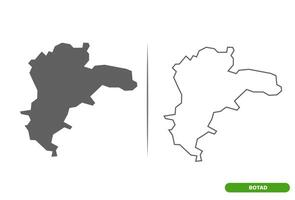 Botad District of Gujarat State map. vector