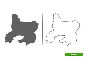 Valsad District of Gujarat State map vector