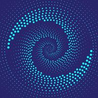 graphic of abstract blue dotted spiral with futuristic element for background or backdrop vector