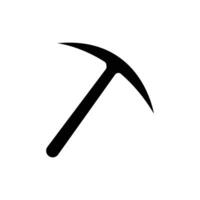 Pickaxe silhouette isolated vector