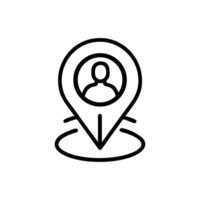 location pin icon for delivery tracking app UI vector