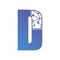 Initial letter alphabet pixel style logo icon design vector