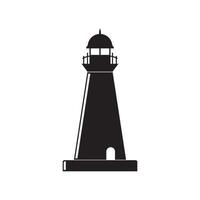 Lighthouse icon. Simple lighthouse building design template vector