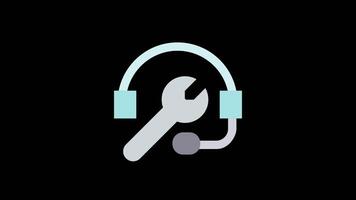 Tech Support Service icon animation video