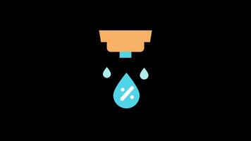 automated humidity sensor icon animation video