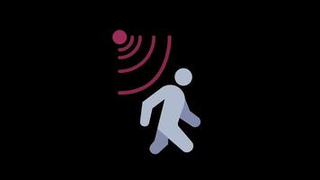 motion detector sensor icon animation video