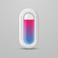 Realistic weather icon with cold and hot temperature isolated on light background. 3d illustration. vector