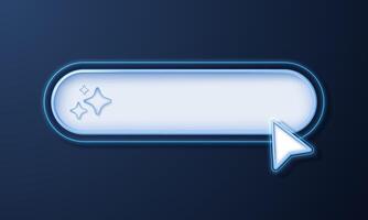 Futuristic search bar for AI generation and machine learning. 3D illustration. vector