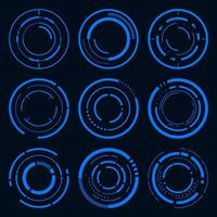 Circle frame user interface element. Technology futuristic abstract HUD vector