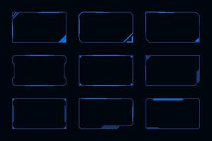 Frame technology cyberpunk design element Technology vector