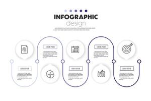 Timeline presentation infographic template circuit shape with concept business icon 5 options vector