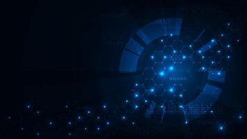 Digital hud ring technology adstract blue light background vector