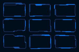 Technology futuristic frame HUD technology cyberpunk design element vector