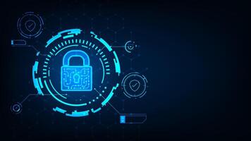 Technology security concept lock cyber security concept. Protect data network. vector