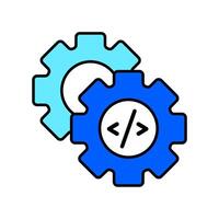 Icon a development, isolated against a clean background. vector